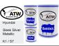 Preview: Hyundai, Sleek Silver Metallic, K1 / S7: 500ml Lackdose + 500ml Klarlack + 250ml Härter - Set, von ATW Autoteile West.